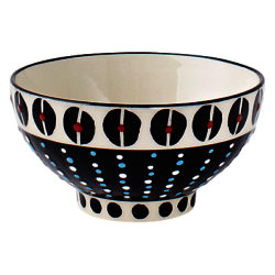 west elm Potter's Workshop Dip Bowl, Black/White